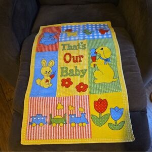 Vintage THAT'S OUR BABY Fabric Lap/Bassinet Pad Woolworth